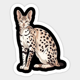 Savannah Cat Lover, Unique, Exotic Feline Design Sticker
